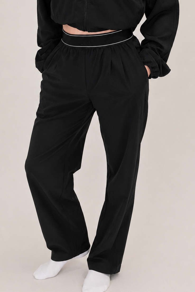Everyday Pant in Black | Lightweight Wide-Leg Trousers | LOST
