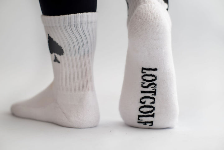 Lightweight mid-crew socks for golf, tennis, or casual style